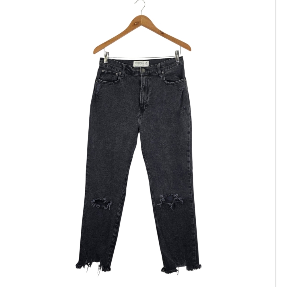 Abercrombie & Fitch Women's Ankle Straight Ultra High Rise Denim Jean Size 6R/28